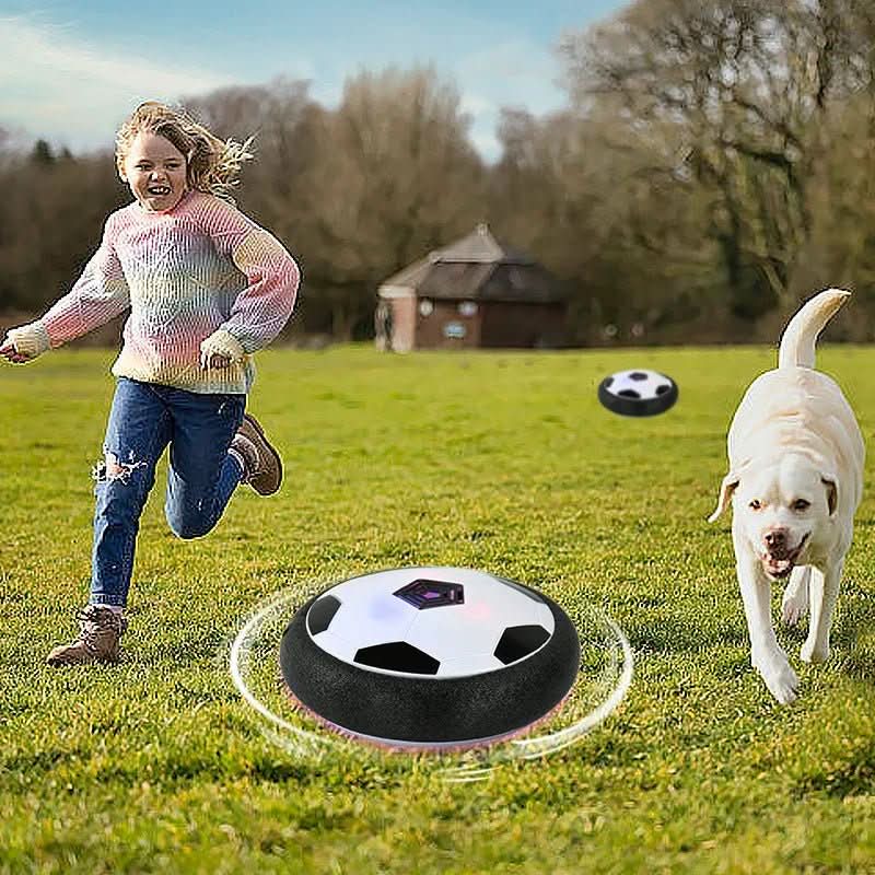 Floating soccer ball for indoor & outdoor use with soft protective edge