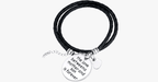 The love between a mother and her son is forever - Hand-stamped bracelets to celebrate mother-son love - Made of vegan leather and zinc alloy charms