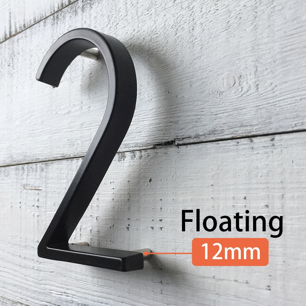 Large modern metal house number address accessory