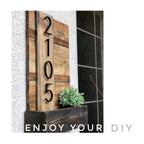 Large modern metal house number address accessory
