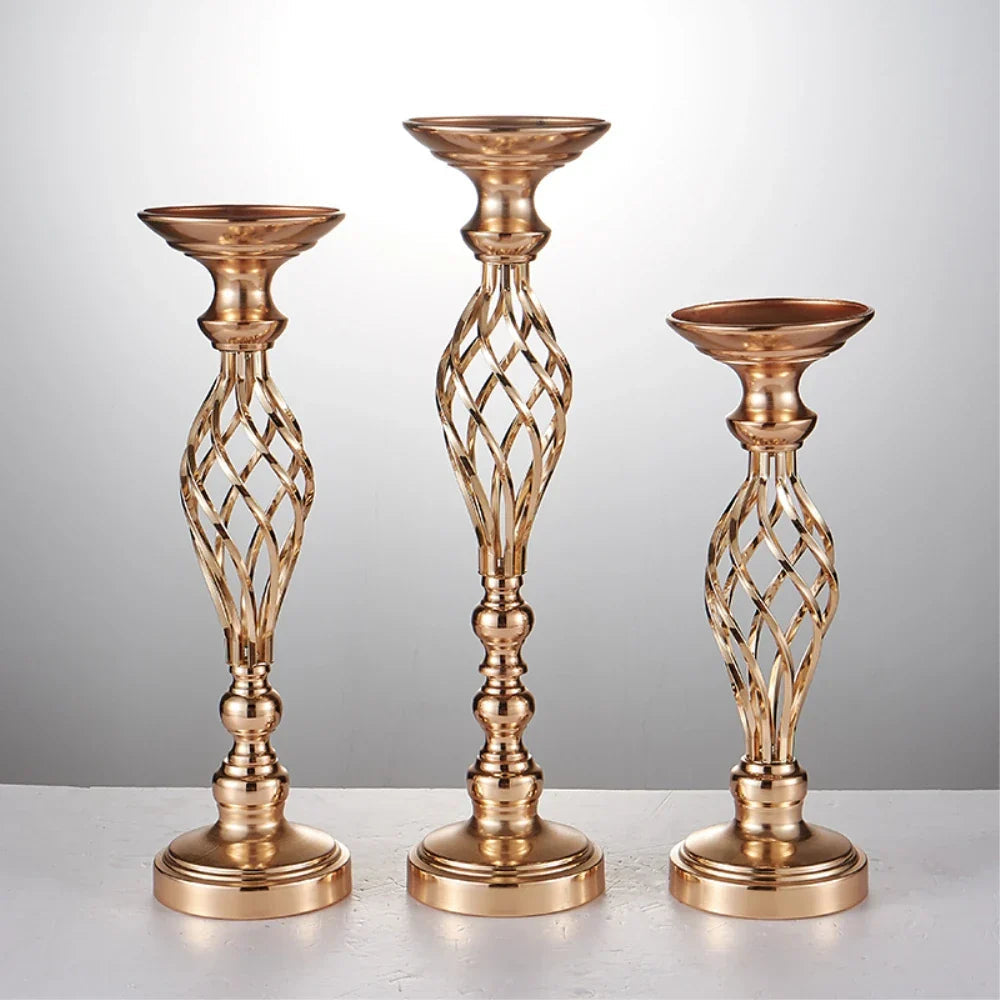 Elegant Candle Holder Set with Metal Stand