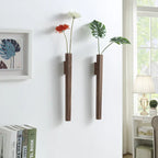 Handcrafted Solid Wood Wall Vase