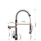 Retractable Faucet with Double Spout – Flexible Faucet for Sink, High Pressure, Swivel, Ideal for Modern Kitchens, Easy Installation