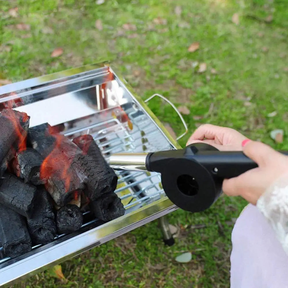 Flammo Handgrill Fan | Crank Operation | Stainless Steel | For Charcoal & BBQ
