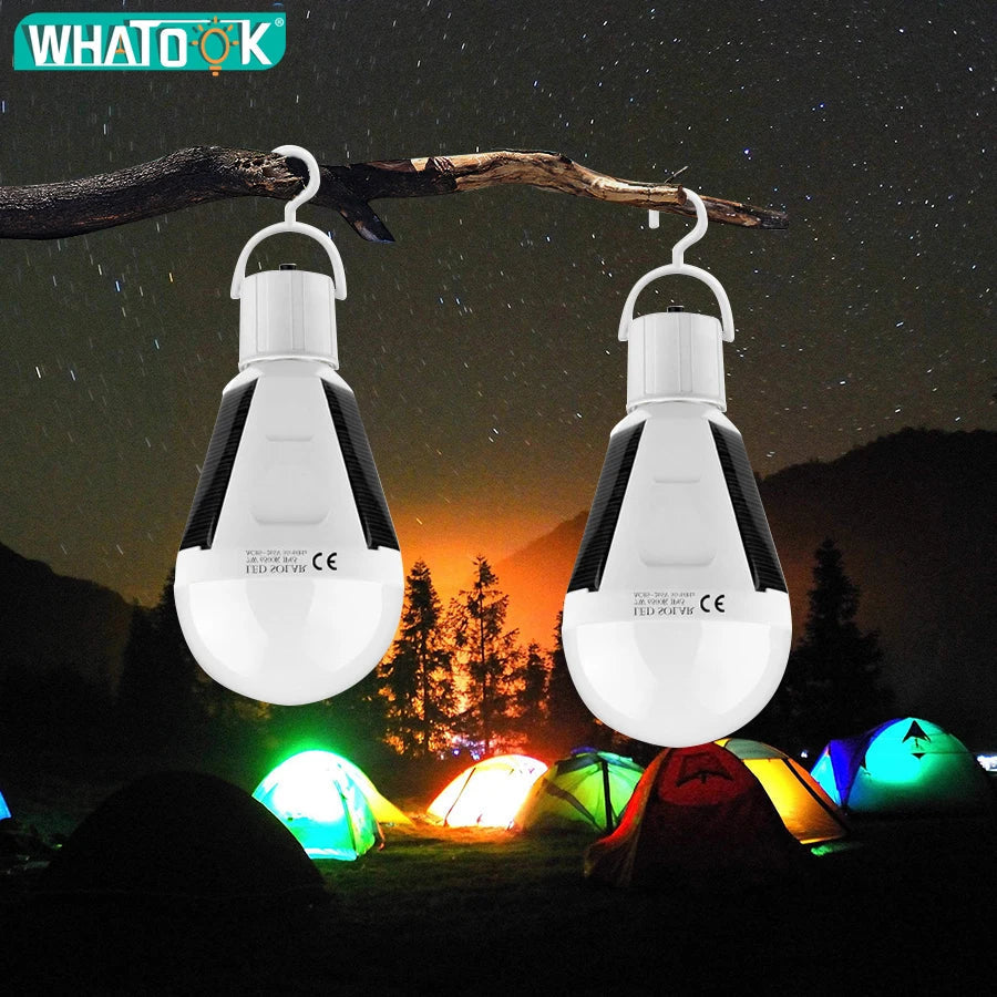 Solonight Solar LED Bulb with E27 Socket | 7W/12W | Rechargeable & Waterproof | For Camping, Garden & Emergency Light