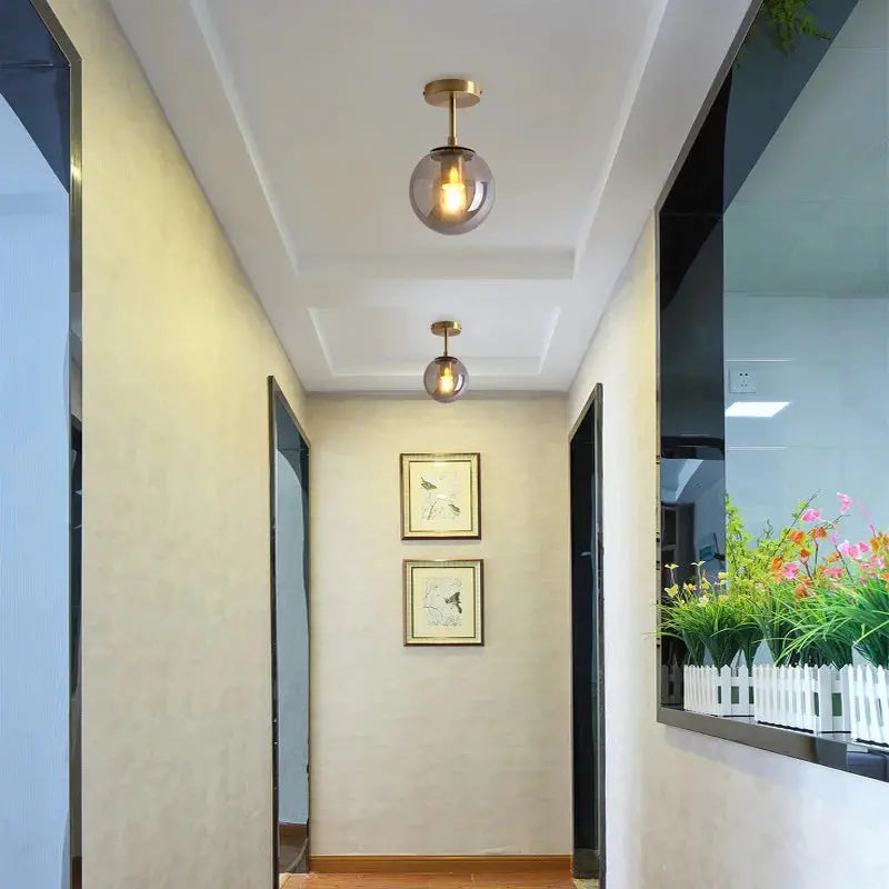 Elegant ball ceiling lamp with LED bulb for your chic space