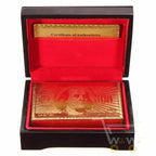 24K Gold Plated Playing Card with Wood - Style Box