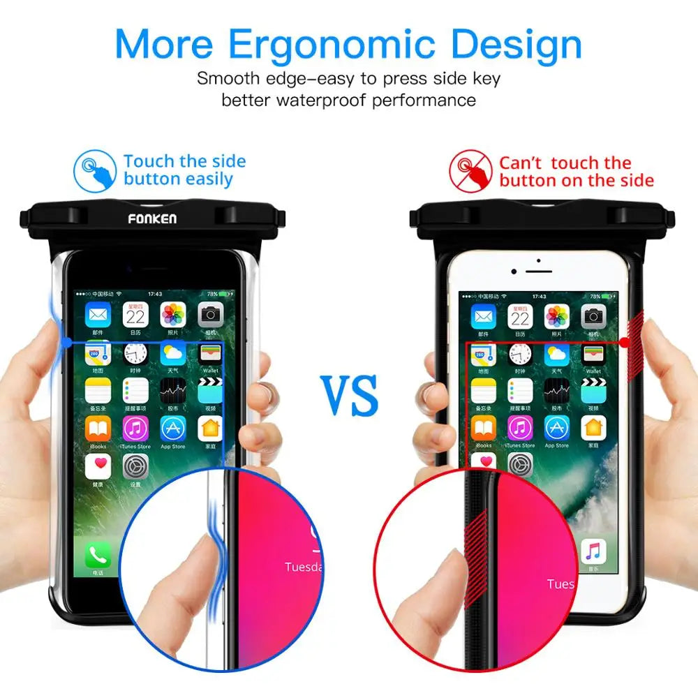 Waterproof Smartphone Case DryVault | Full View Design | Side Accessible | With Carrying Strap
