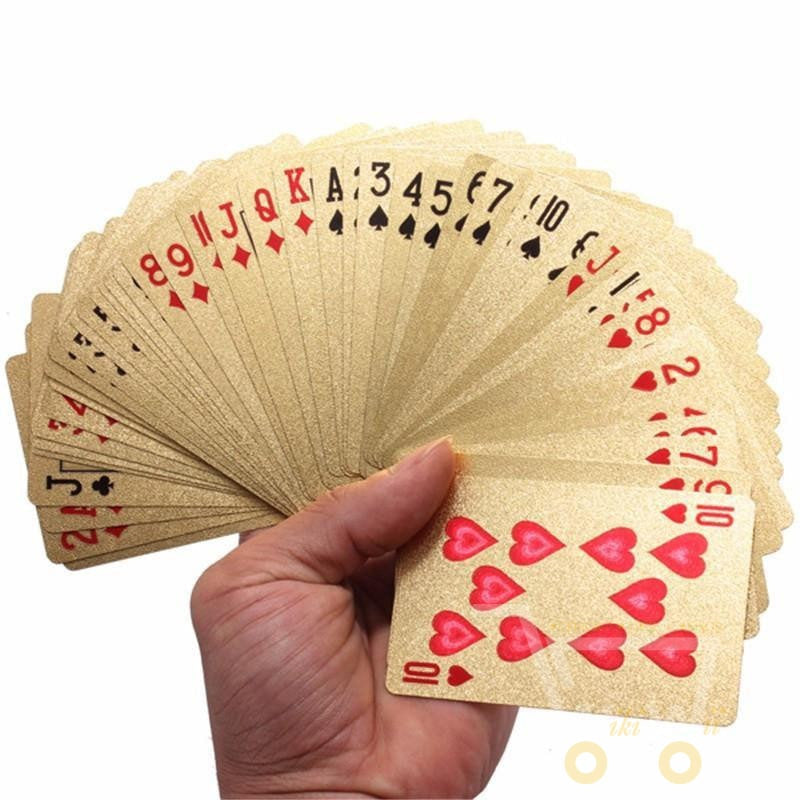 24K Gold Plated Playing Card with Wood - Style Box