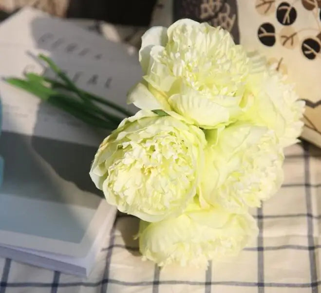 Large Peony Silk Flower Bouquet Set