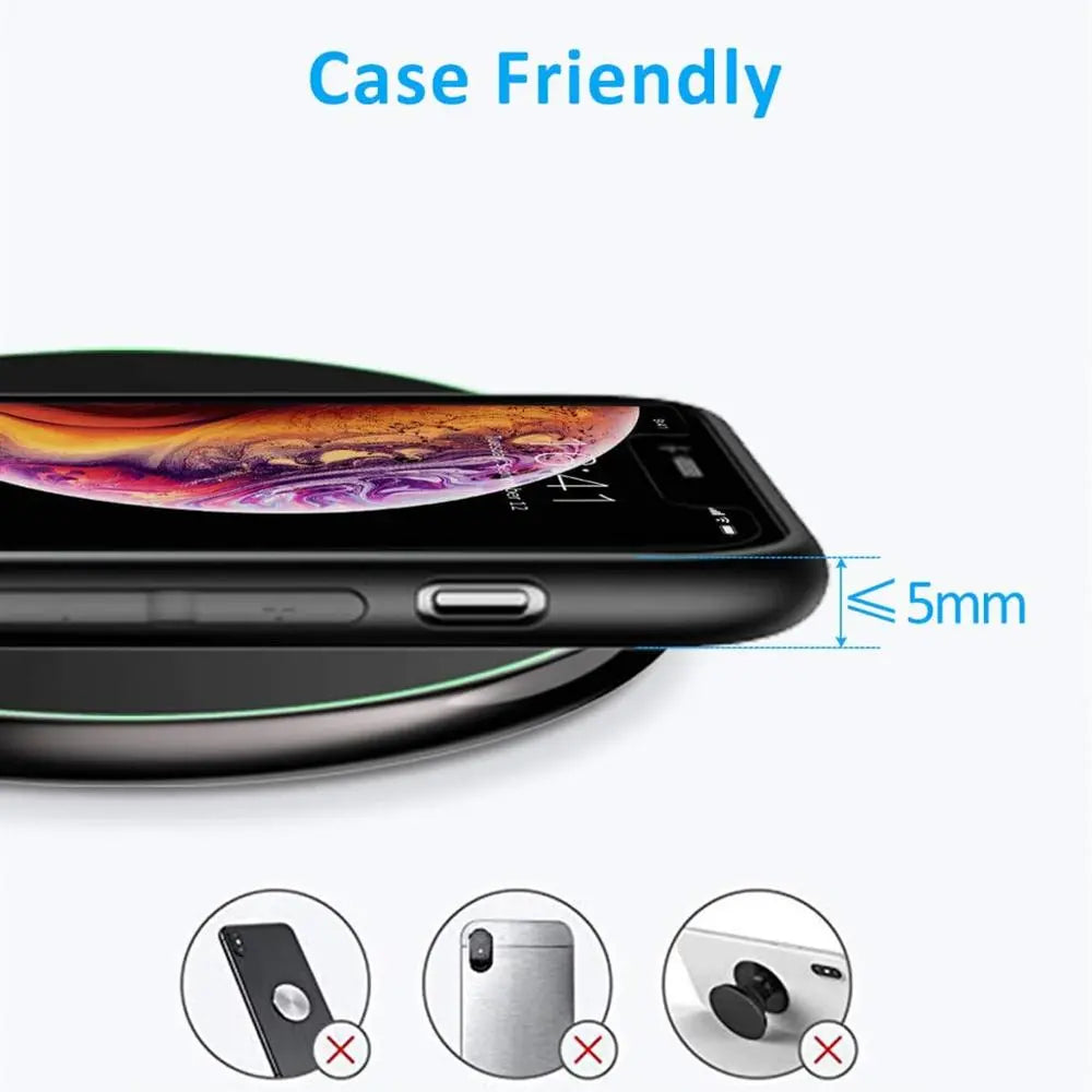 30W Fast Wireless Charging Pad | Premium USB C Charging Cable MagSafe Charger for Apple iPhone, Samsung & Android - Fast Wireless Charging Pad