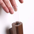 Handcrafted Solid Wood Wall Vase