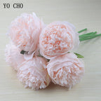 Large Peony Silk Flower Bouquet Set