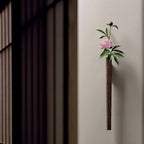 Handcrafted Solid Wood Wall Vase