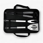 Stainless Steel BBQ Grill Tool Set with Carrying Case