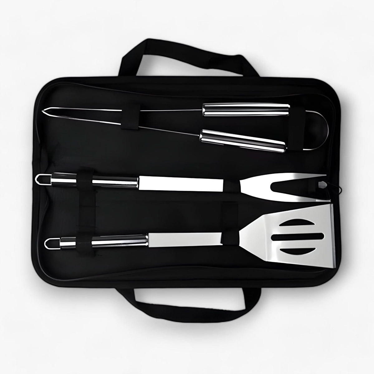 Stainless Steel BBQ Grill Tool Set with Carrying Case