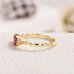 Feminine Heart Diamond Ring