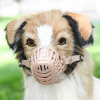 Breathable dog muzzle with comfortable fit