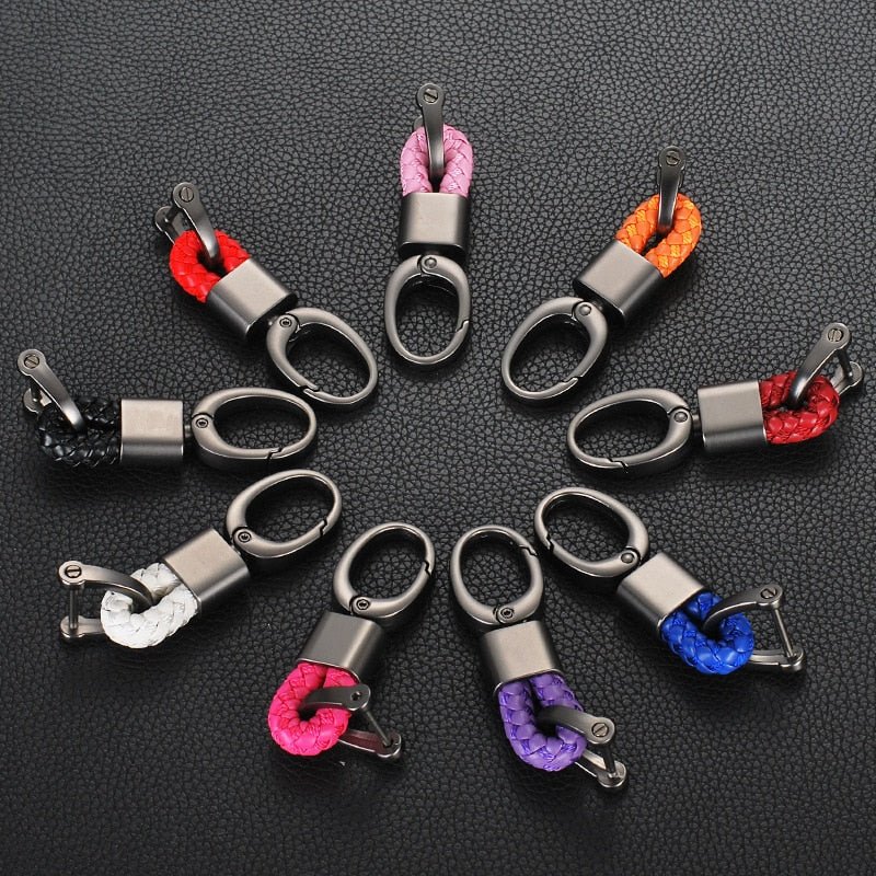 Braided loop keychain for car keys