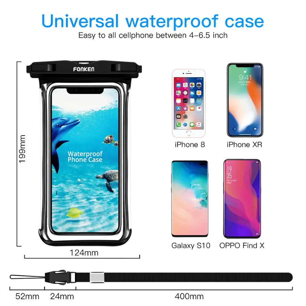 Waterproof Smartphone Case DryVault | Full View Design | Side Accessible | With Carrying Strap