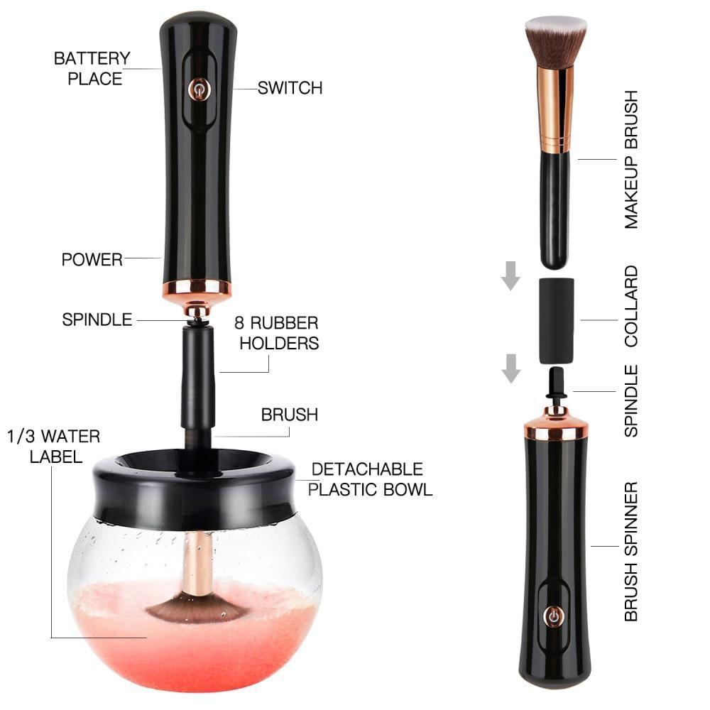 Electric Makeup Brush Cleaner Convenient Cleanser Cleaning Tool