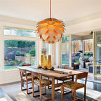 Handcrafted Wooden Pine Cone Pendant Light