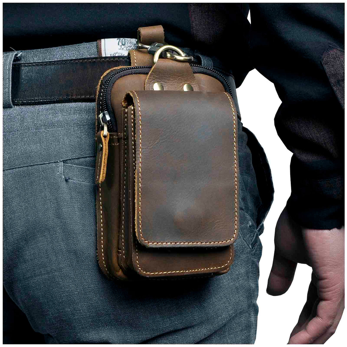EliteGuard – Luxury Leather Hip Bag for Men