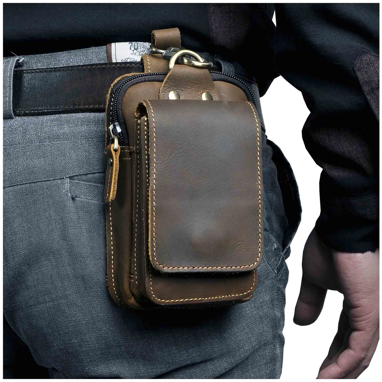 Premium Leather Men's Waist Bag