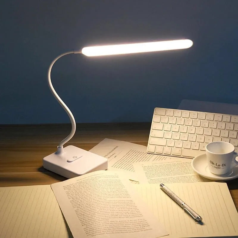 LED table lamp | Eye-friendly & dimmable | Touch control | USB charging function & phone holder
