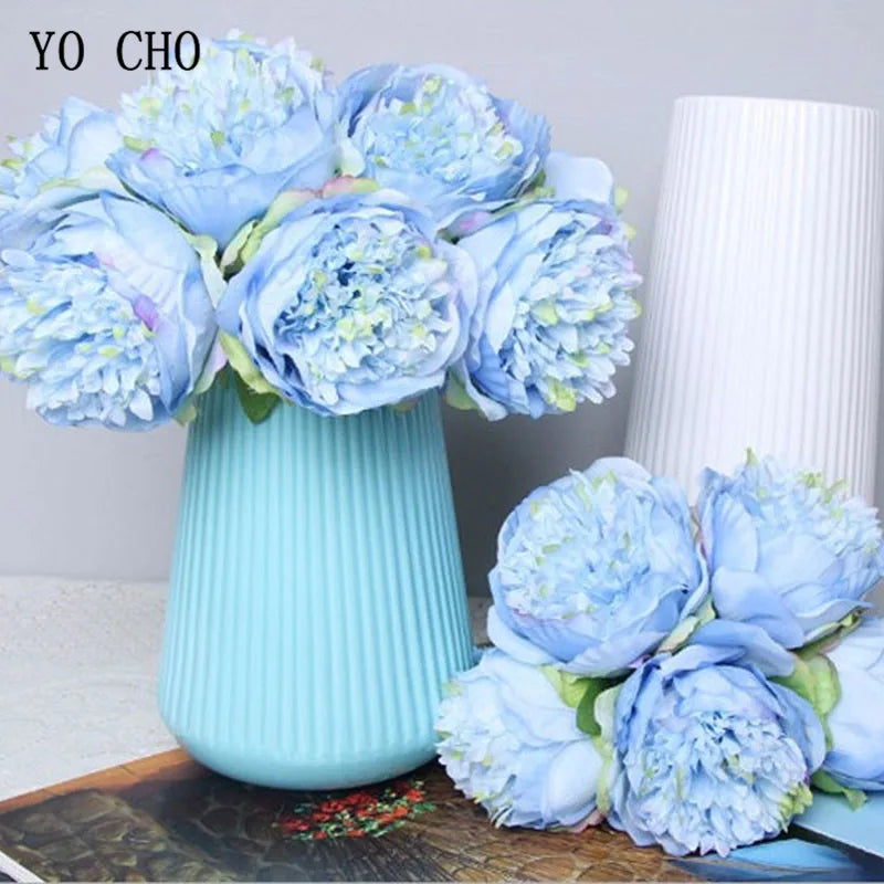 Large Peony Silk Flower Bouquet Set