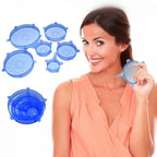 Reusable Silicone Stretch Lids 6pcs Universal Bowl Lid Cover