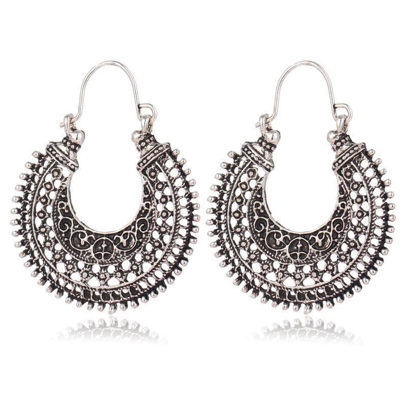 Elegant Tibetan Filigree Earrings made of High-Quality Real Silver!