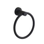 Towel ring made of 304 stainless steel in chrome, Round simple design, Black, European bathroom accessories, Rustproof
