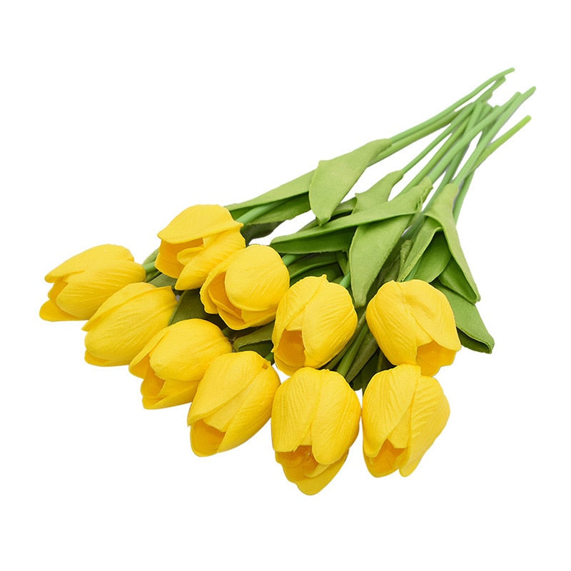 Artificial Flower Bouquet with Tulips, Decoration (10 Pieces)