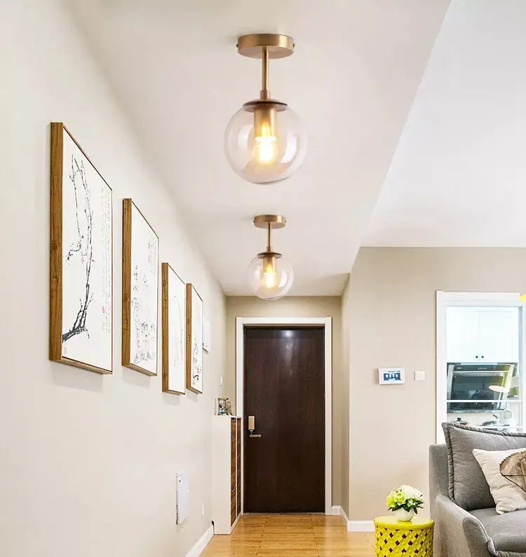 Elegant ball ceiling lamp with LED bulb for your chic space