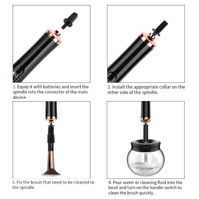 Electric Makeup Brush Cleaner Convenient Cleanser Cleaning Tool