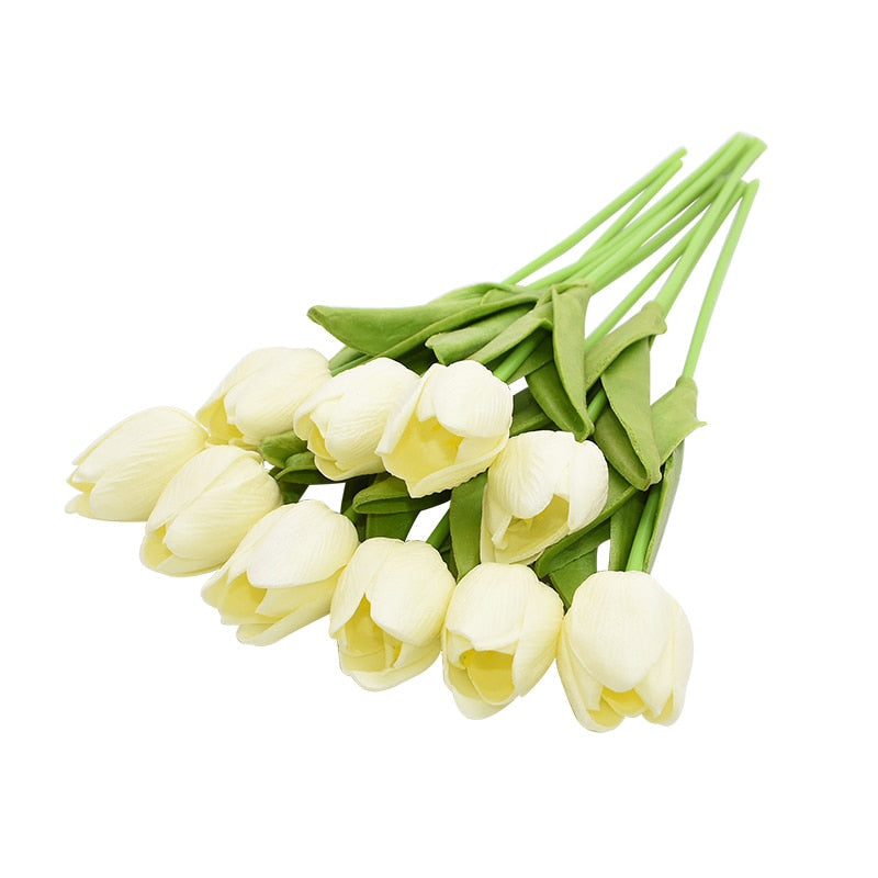 Artificial Flower Bouquet with Tulips, Decoration (10 Pieces)