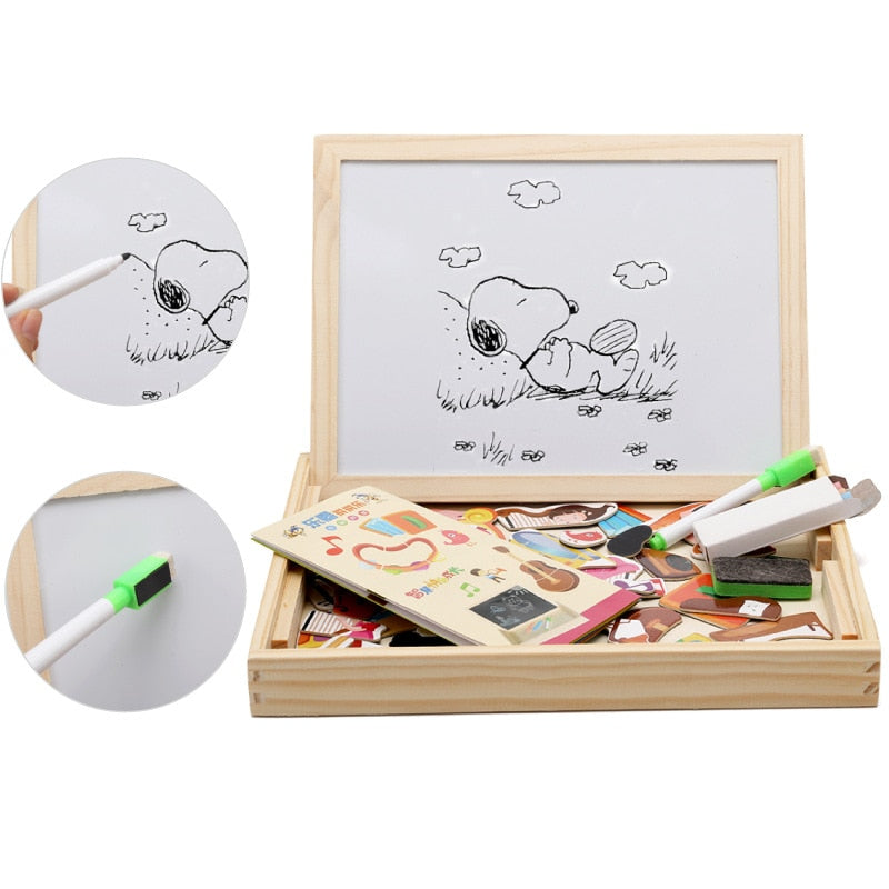 DrawPlay Board - Creative Wooden Magnetic Blackboard