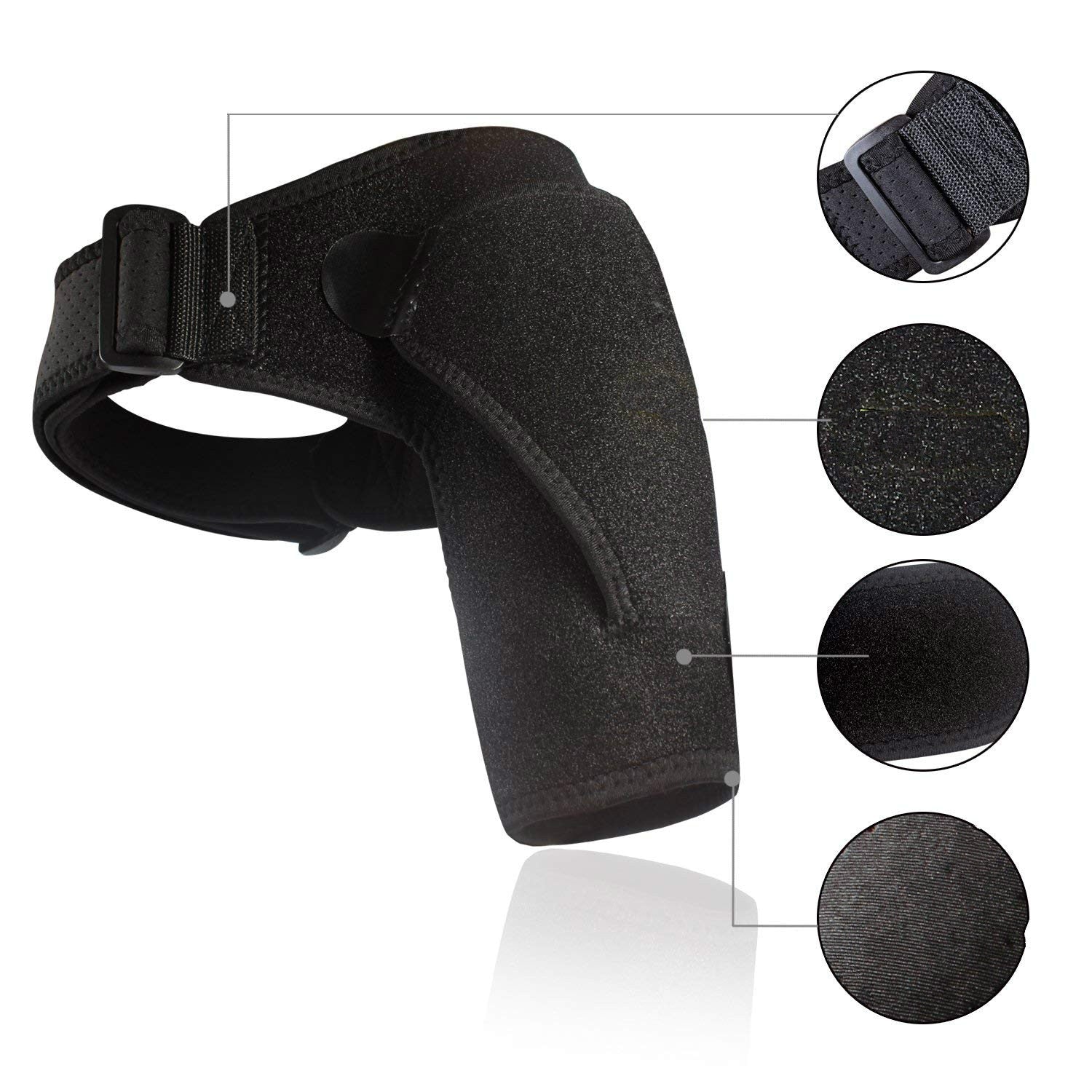 Shoulder orthosis with compression pad
