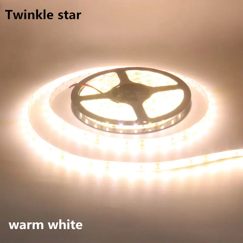 Waterproof 5M LED strip light in warm and cool white