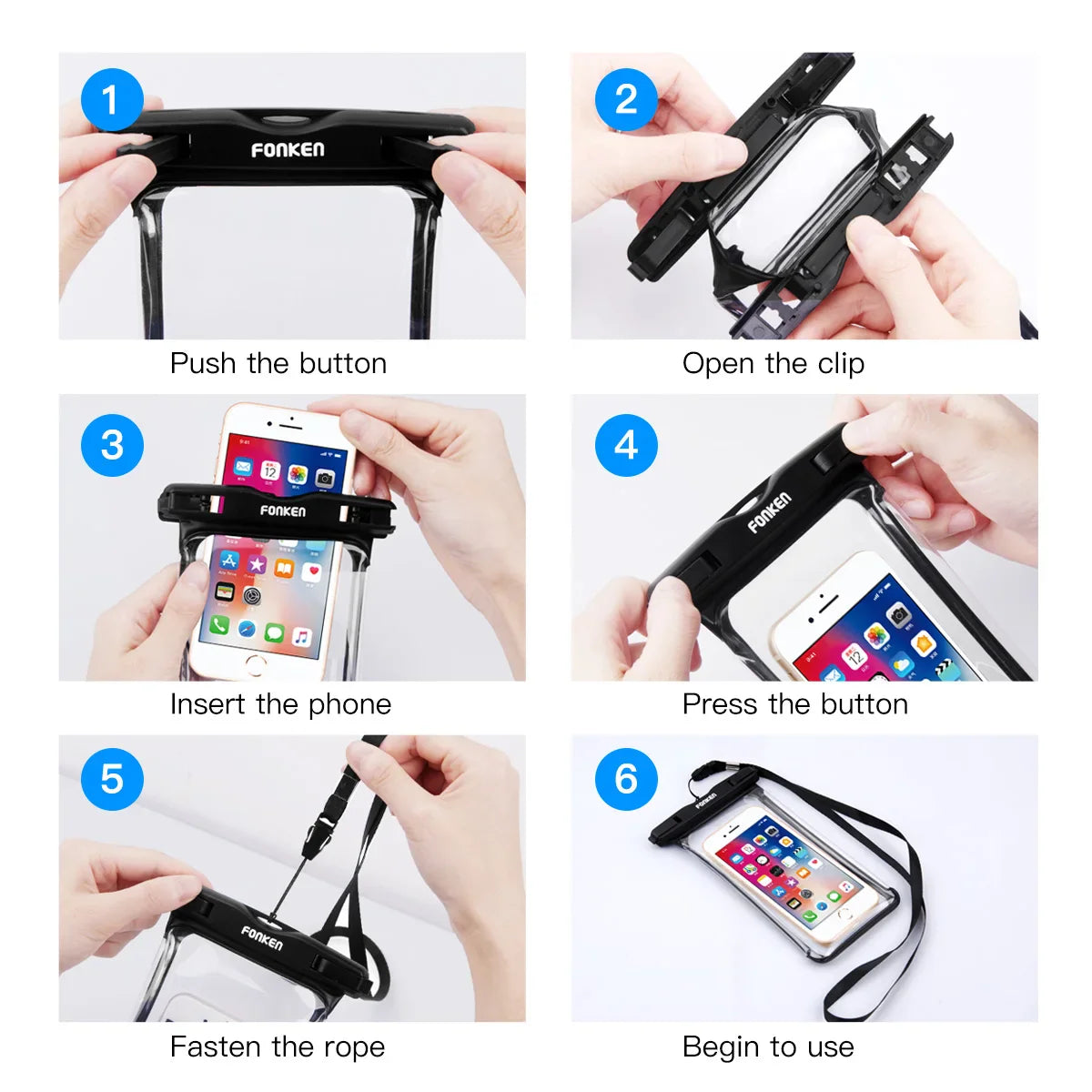 Waterproof Smartphone Case DryVault | Full View Design | Side Accessible | With Carrying Strap