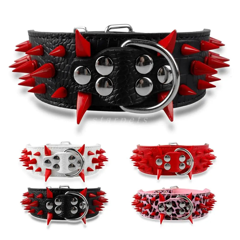 Dog collar with studs for large dogs
