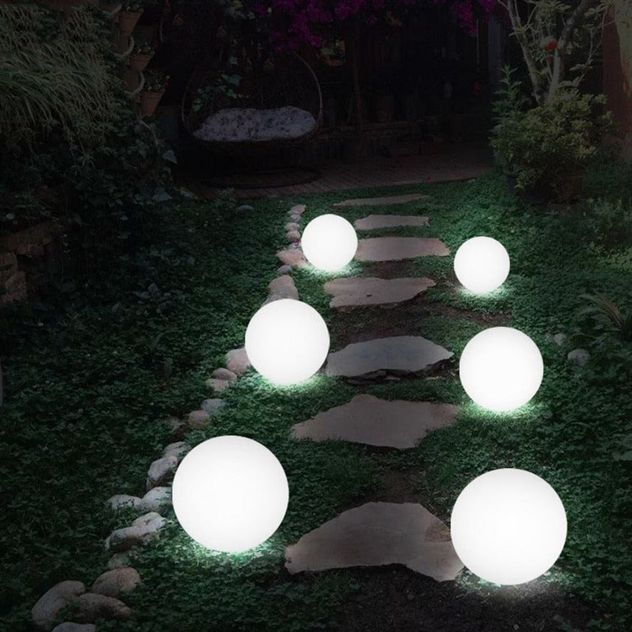 Weatherproof Round LED Garden Light with 16 Colors and Remote Control - Perfect for Garden, Porch & Party