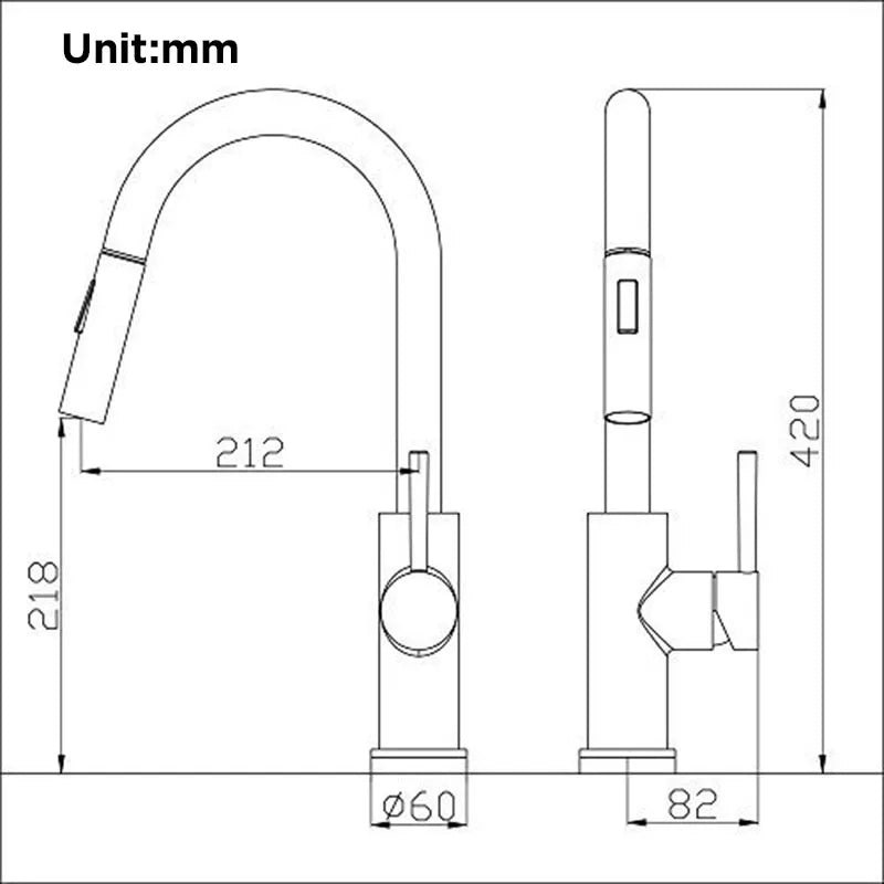 Pull-out Kitchen Faucet with Touch Control and Sensor Function