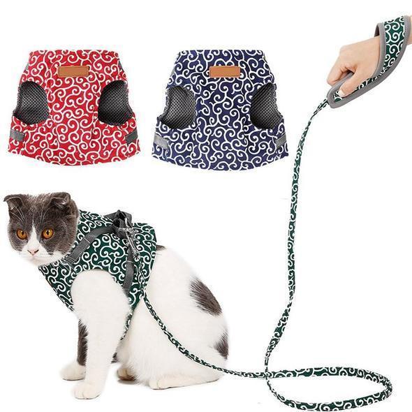 Collar jacket and leash for cat