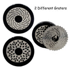 Stainless Steel Cheese Grater GRATEVO DuoCut | Including 2 Cutting Inserts | Robust Cheese Slicer & Vegetable Grater