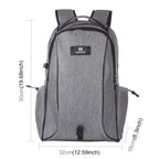 HAWEEL Outdoor Portable Canvas Double Shoulder Laptop Backpack (Gray)
