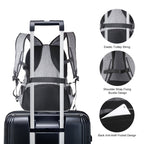 HAWEEL Outdoor Portable Canvas Double Shoulder Laptop Backpack (Gray)