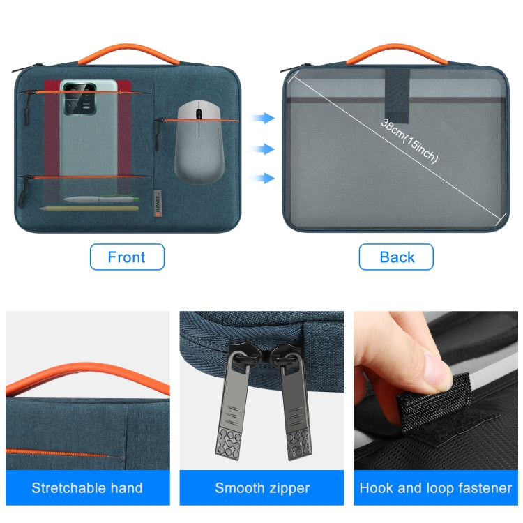 HAWEEL 33.0 cm Sleeve Case Zipper Briefcase Laptop Bag for Macbook, Samsung, Lenovo Thinkpad, Sony, DELL Alienware, CHUWI, ASUS, HP, 13 inch - 13.5 inch Laptops (Navy Blue)