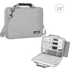 HAWEEL 14.0 inch - 16.0 inch briefcase crossbody laptop bag for Macbook, Lenovo Thinkpad, ASUS, HP (Gray)
